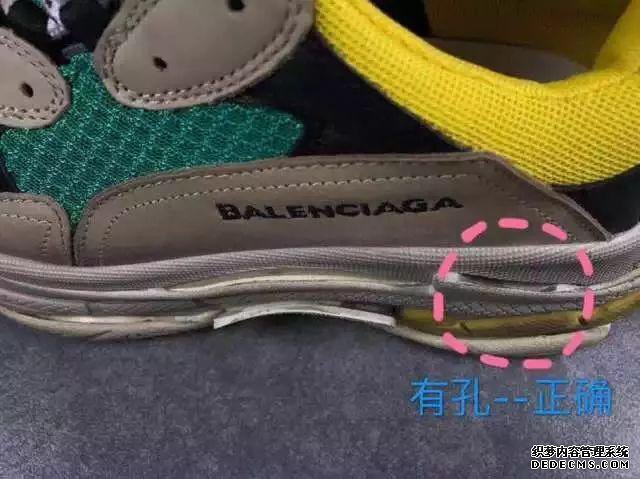 Comparison of authentic and fake Balenciaga dad shoes